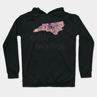 north carolina - calligraphy and abstract state outline Hoodie